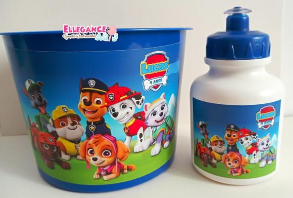 Kit Balde + Garrafinha Patrulha Canina