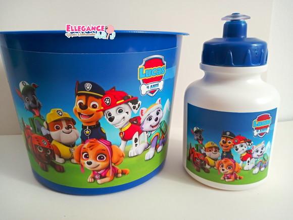 Kit Balde + Garrafinha Patrulha Canina