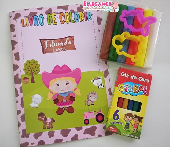 Kit Colorir Fazendinha Menina