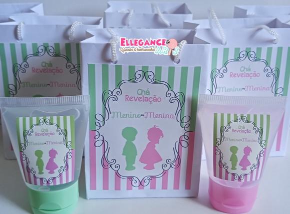 Lembrancinha Chá De Revelação Verde E Rosa