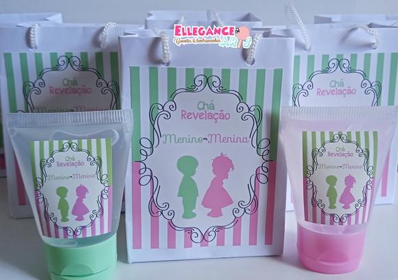 Lembrancinha Chá De Revelação Verde E Rosa