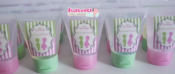 Lembrancinha Chá Revelação Verde e Rosa