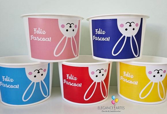 Lembrancinha Páscoa - Baldinho de Pipoca