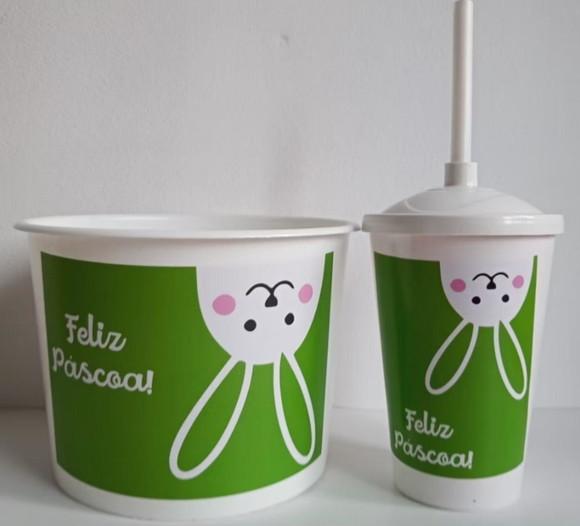 Lembrancinha Páscoa - Kit Baldinho + Copo