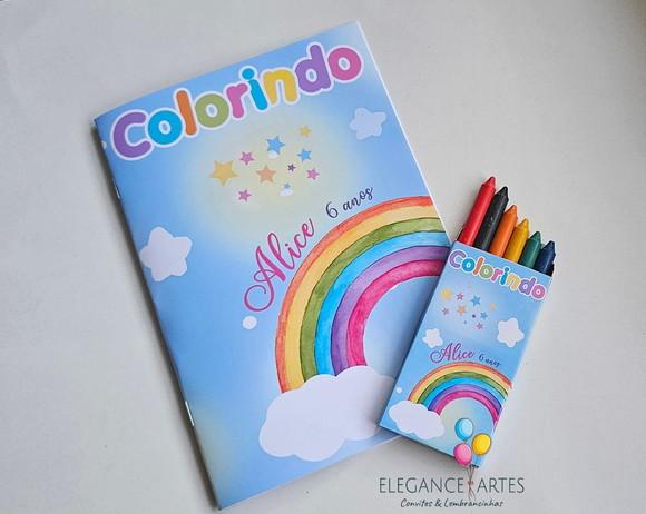 Livrinho de Colorir Arco Íris