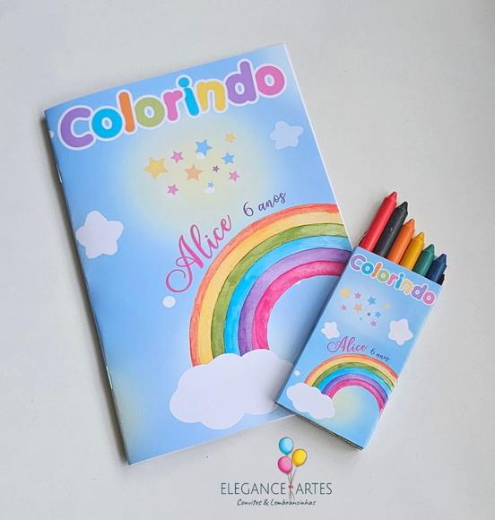 Livrinho de Colorir Arco Íris