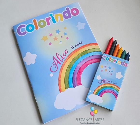 Livrinho de Colorir Arco Íris