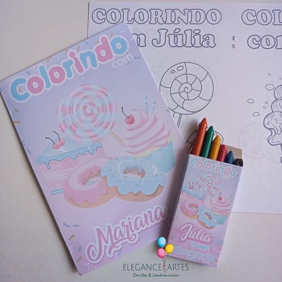 Livrinho para Colorir Confeitaria Candy