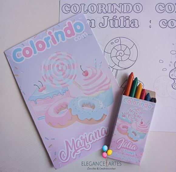 Livrinho para Colorir Confeitaria Candy