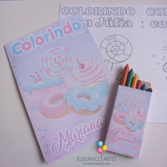 Livrinho para Colorir Confeitaria Candy