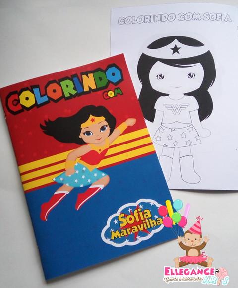 Livrinho para Colorir Mulher Maravilha