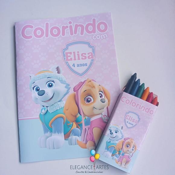 Livrinho para Colorir Skye e Everest Patrulha Canina