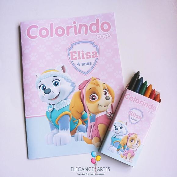 Livrinho para Colorir Skye e Everest Patrulha Canina