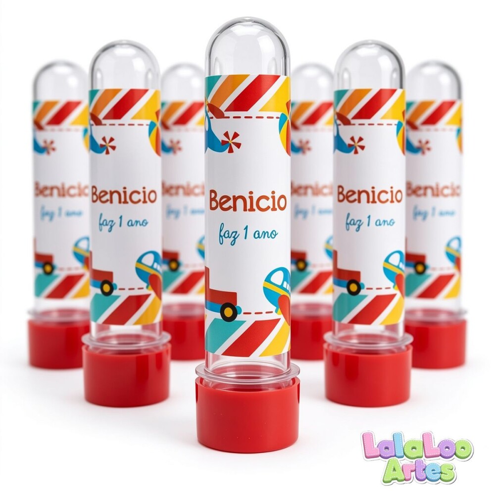 20 Tubete Brinquedos Personalizado | Lembrancinha aniversário