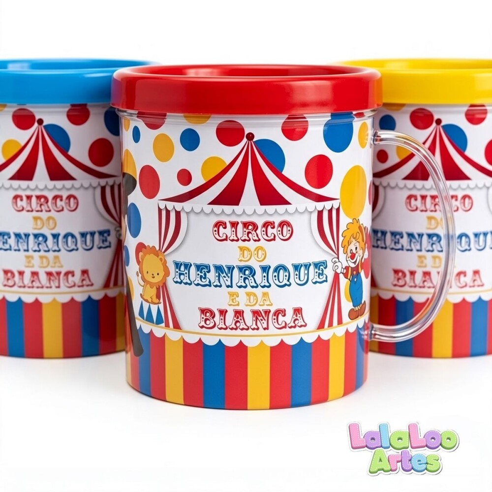 Caneca Circo Menino Personalizada | Lembrancinha infantil