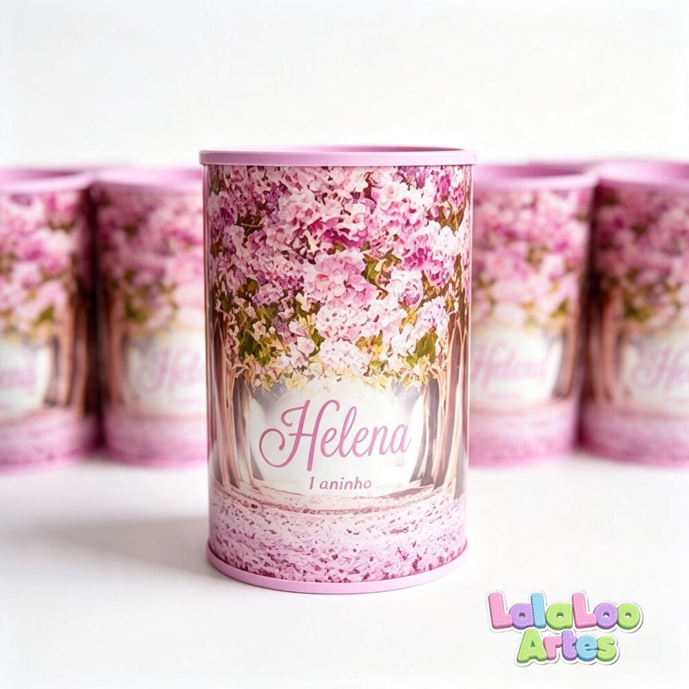 Cofrinho Jardim Encantado Personalizado | Lembrancinha Festa