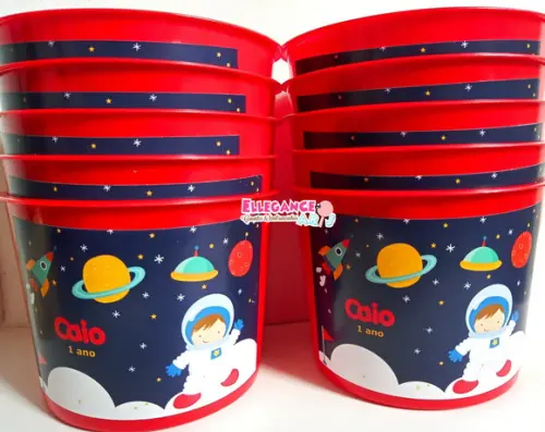 Balde de Pipoca Astronauta