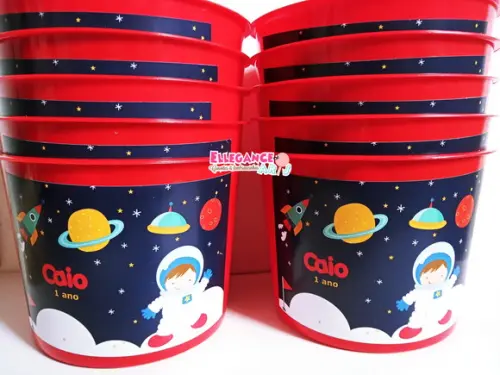 Balde de Pipoca Astronauta