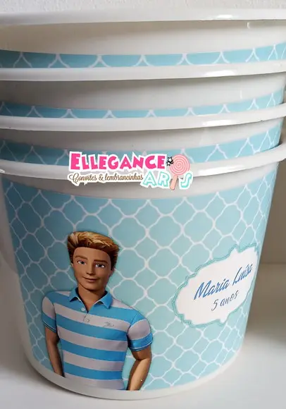 Balde de Pipoca Barbie (ken)