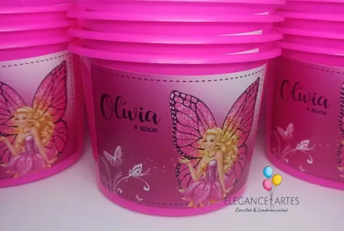 Balde de Pipoca Barbie Butterfly