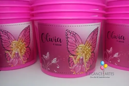 Balde de Pipoca Barbie Butterfly