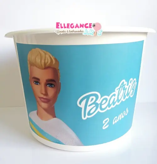 Balde de Pipoca Barbie Ken