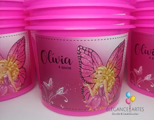 Balde de Pipoca Barbie Butterfly