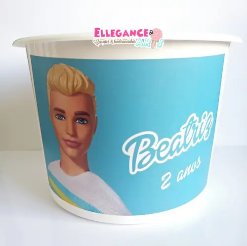 Balde de Pipoca Barbie Ken