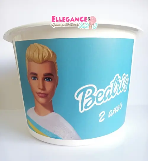 Balde de Pipoca Barbie Ken