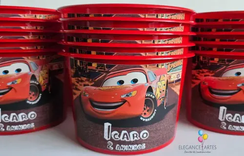 Balde de Pipoca Carros