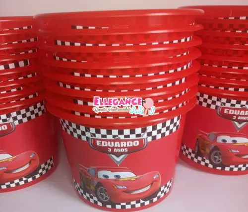 Balde de Pipoca Carros