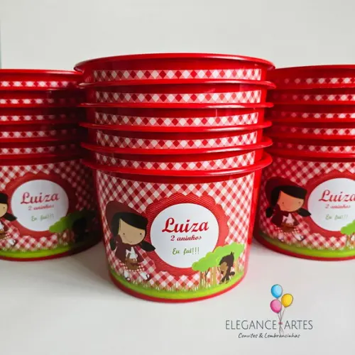 Balde de Pipoca Chapeuzinho Vermelho
