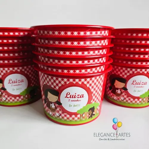 Balde de Pipoca Chapeuzinho Vermelho