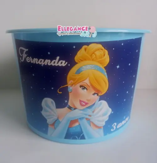 Balde de Pipoca Cinderela