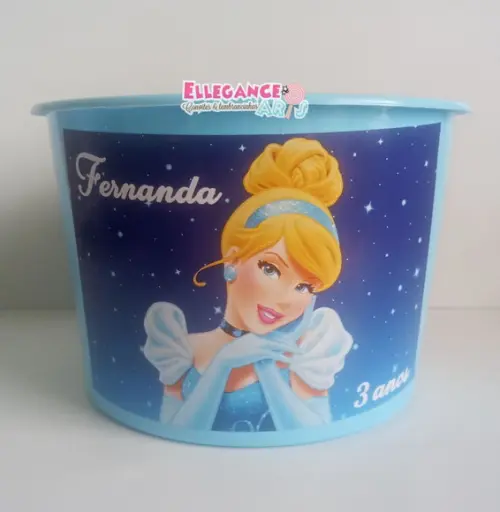 Balde de Pipoca Cinderela