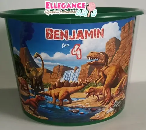 Balde de Pipoca Dinossauro