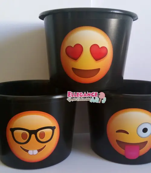 Balde de Pipoca Emojis