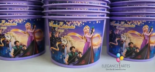 Balde de Pipoca Enrolados Rapunzel