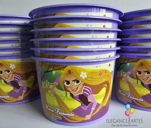 Balde de Pipoca Enrolados Rapunzel