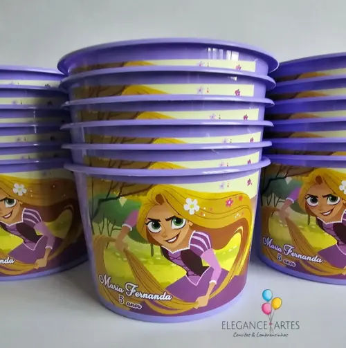Balde de Pipoca Enrolados Rapunzel