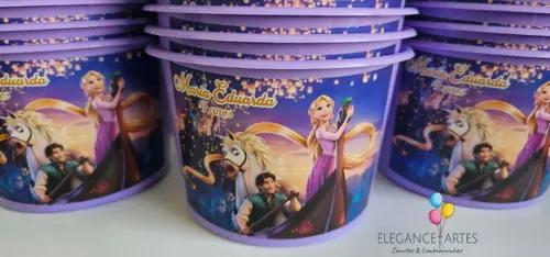 Balde de Pipoca Enrolados Rapunzel