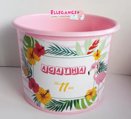 Balde de Pipoca Flamingo