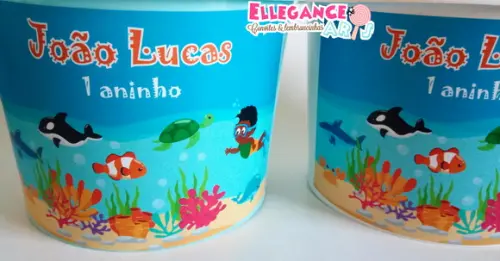 Balde de Pipoca Fundo do Mar