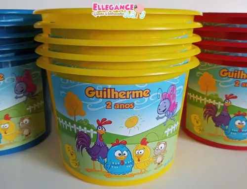 Balde de Pipoca Galinha Pintadinha