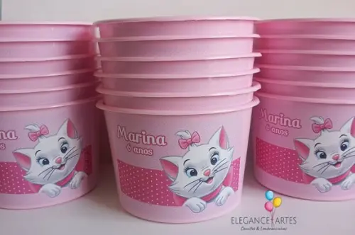 Balde de Pipoca Gatinha Marie