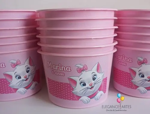 Balde de Pipoca Gatinha Marie