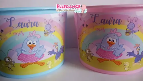 Balde de Pipoca Galinha Pintadinha Candy Color