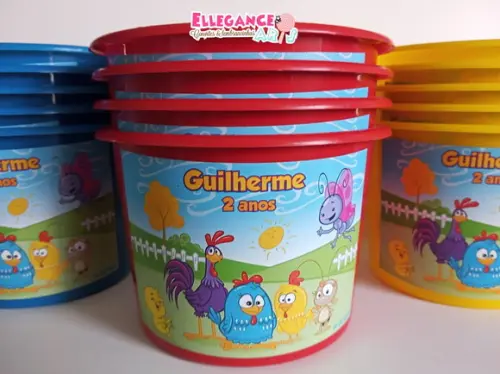 Balde de Pipoca Galinha Pintadinha