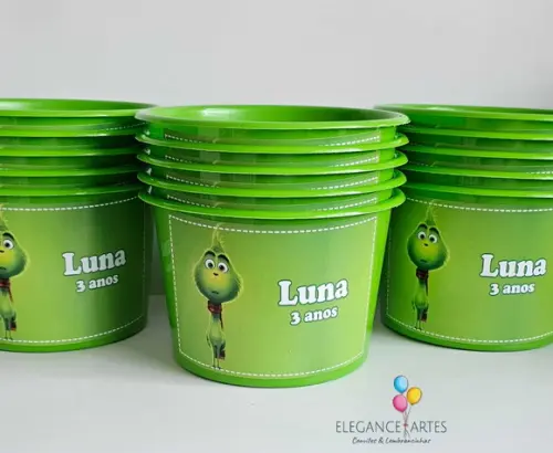 Balde de Pipoca Grinch