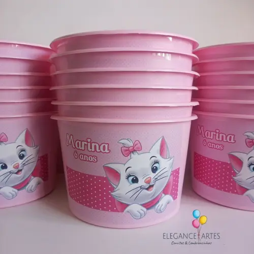 Balde de Pipoca Gatinha Marie